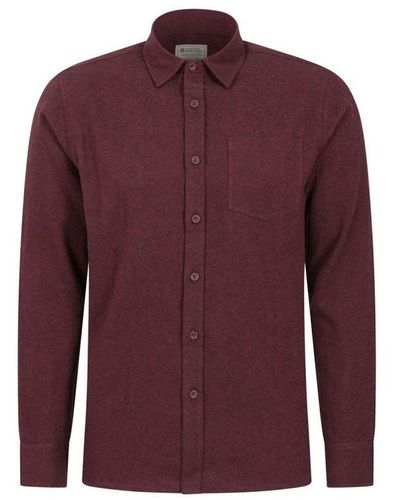 Mountain Warehouse Bamford Melange Shirt () Cotton - Purple