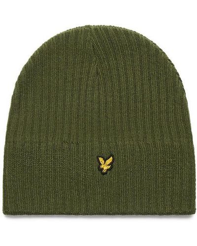 Lyle & Scott Accessories And Knitted Ribbed Beanie - Green