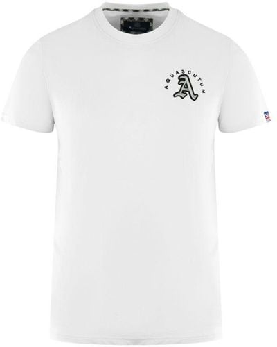 Aquascutum London Embroidered A Logo T-Shirt - White