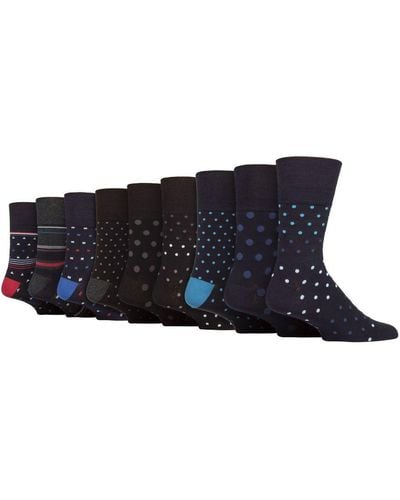 Gentle Grip 9 Paar Bamboe Sokken Multipack - Somrm101106 - Blauw
