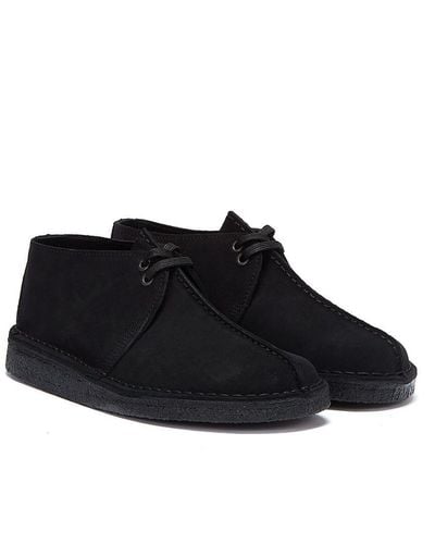 Clarks Originals Desert Trek Suede Shoes - Black