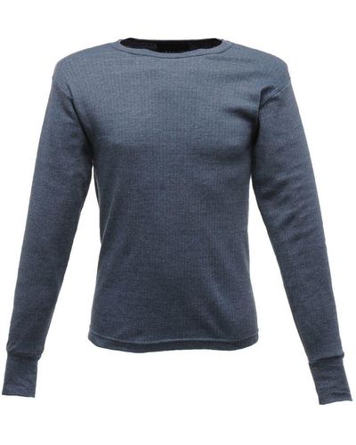 Regatta Thermal Underwear Long Sleeve Vest / Top (Denim) - Blue