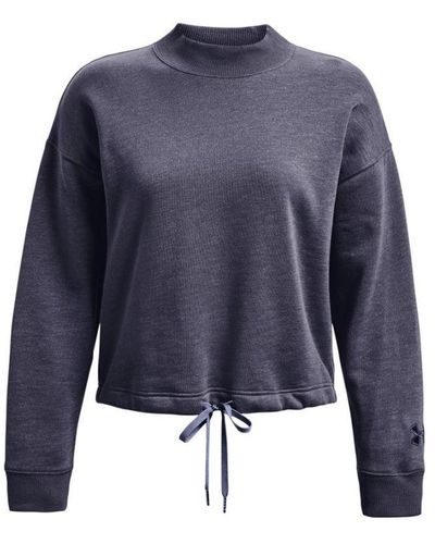 Under Armour Womenss Ua Essential Fleece Script Sweatshirt - Blue