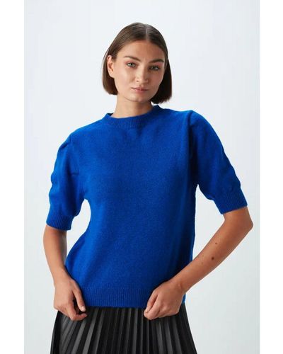 GUSTO Knit Top - Blue