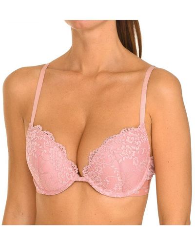 Guess S Bra With Underwire And Padded Sides Rubber And Lace O0bc02pz01c - Pink