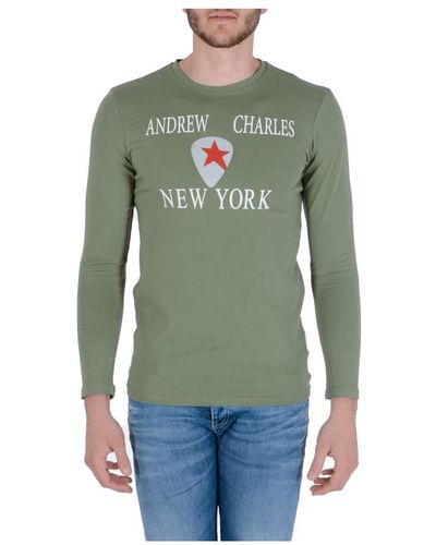 Andrew Charles by Andy Hilfiger T-shirt Ls Selma Green S14 Cotton