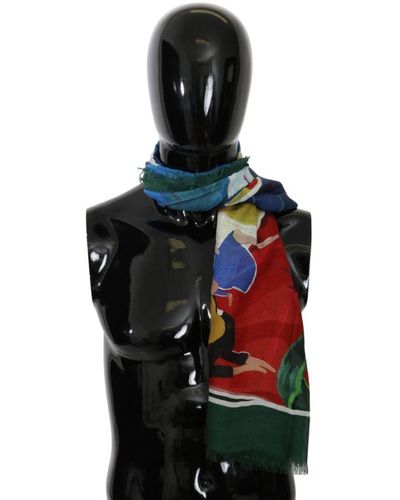Dolce & Gabbana Multicolour Modal Sorrento Wrap Shawl Scarf