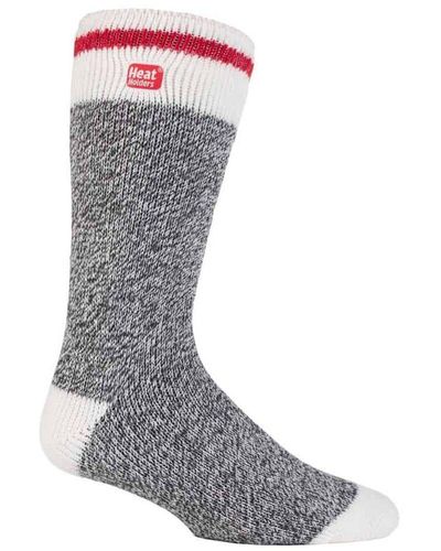 Heat Holders Twist Patterned Thermal Socks - Grey