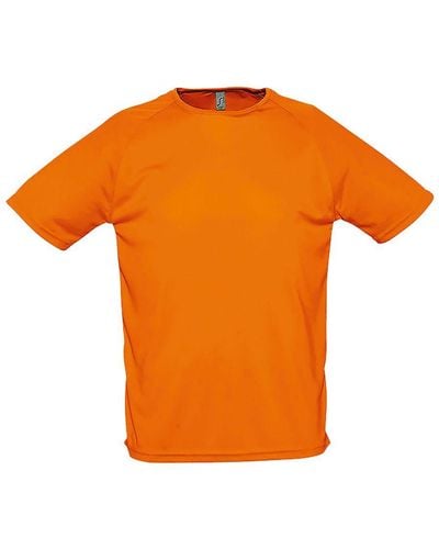 Sol's Sporty Short Sleeve Performance T-Shirt (Neon) - Orange