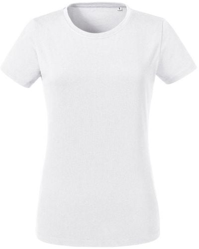 Russell Ladies Heavyweight Short-Sleeved T-Shirt () Cotton - White