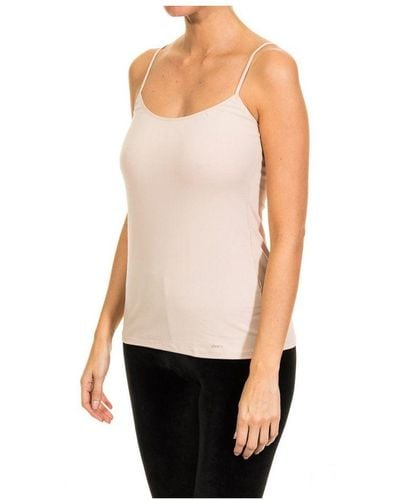 Janira Day Cotton Thin Strap T-Shirt With Round Neckline 1045044 - White