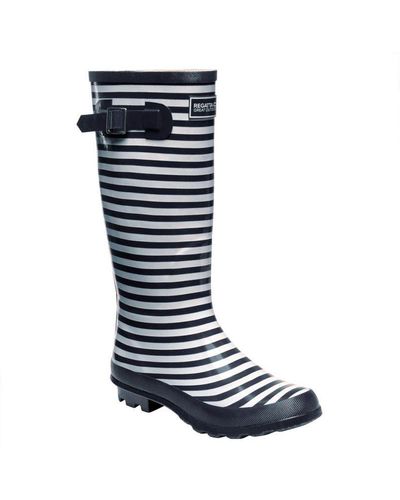 Regatta Ly Fairweather Ii Tall Durable Wellington Boots Rubber - Blue