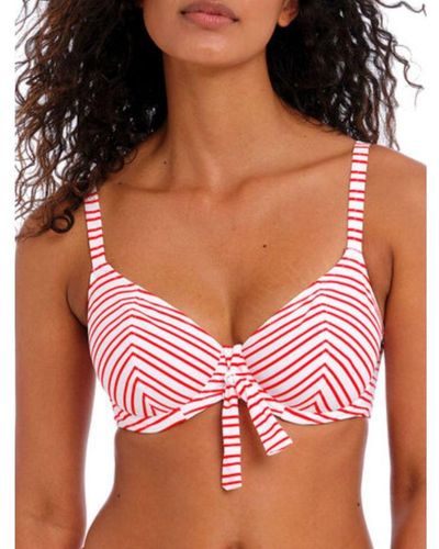 Freya New Shores Plunge Bikini Top - Red
