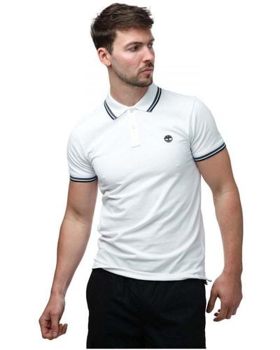 Timberland Millers River Tipped Polo Shirt - White