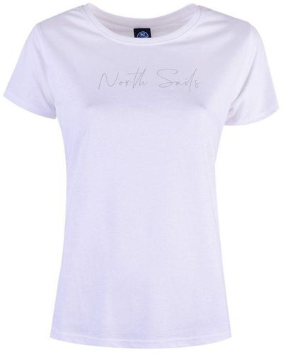 North Sails T-shirt Vrouw Wit - Paars