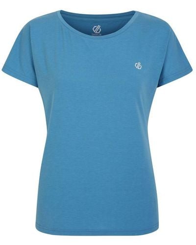 Dare 2b Ladies Persisting Marl Lightweight T-Shirt (Niagra) - Blue