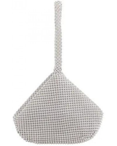 Where's That From 'Stream' Diamante Chainmail Pouch Bag - White