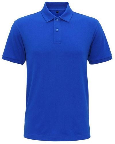 Asquith & Fox Super Smooth Knit Polo Shirt (Bright Royal) - Blue