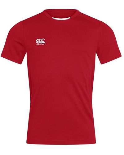 Canterbury T-shirt Club Dry Voor Volwassenen (rood)