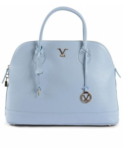 Versace 1969 Abbigliamento Sportivo Srl Milano Italia 19V69 Handbag Light Bc10880 Dollaro Celeste Leather - Blue