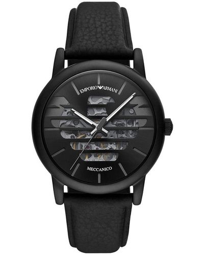 Emporio Armani Luigi Watch Ar60032 Leather - Black