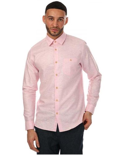 Ted Baker Sauss Linen Shirt - Pink