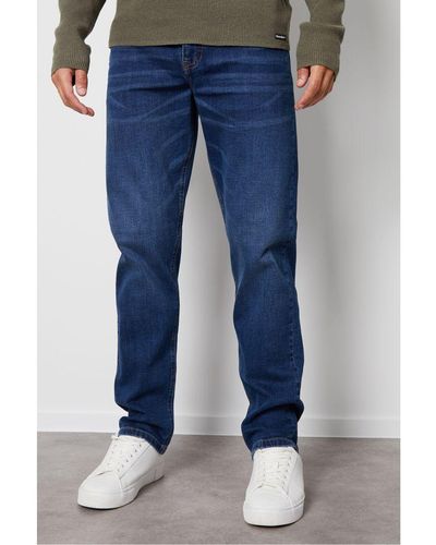 Threadbare 'Canterbury' Straight Fit Jeans With Stretch - Blue