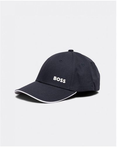 BOSS Cotton-twill Cap With Printed Logo - Blue