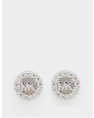 Michael Kors Accessories Logo Stud Earrings - White