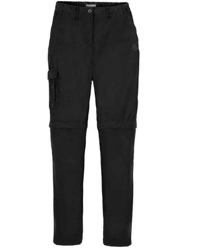 Craghoppers Ladies Expert Kiwi Convertible Cargo Trousers () - Black