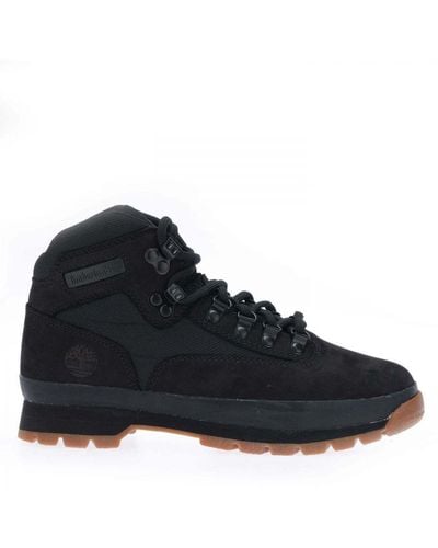 Timberland Euro Hiker Mid Lace Boots - Black
