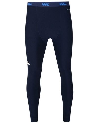 Canterbury Thermoreg Rugby Wicking Stretch Baselayer Leggings - Blue