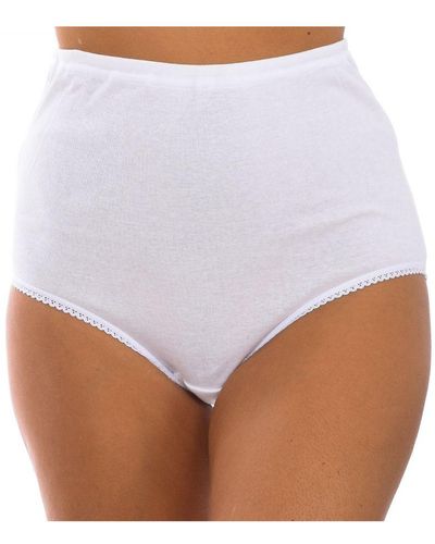 Playtex Womenss Cotton Classic Invisible Effect Ultra-Flat Waist Knickers P01Bm - White