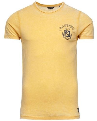 Jack & Jones And Burn Tee O-Neck T-Shirt Cotton - Yellow