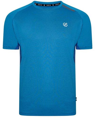 Dare 2b Peerless Ii Logo Gerecycleerd Lichtgewicht T-shirt (teton Blauw/snorkel Blauw)