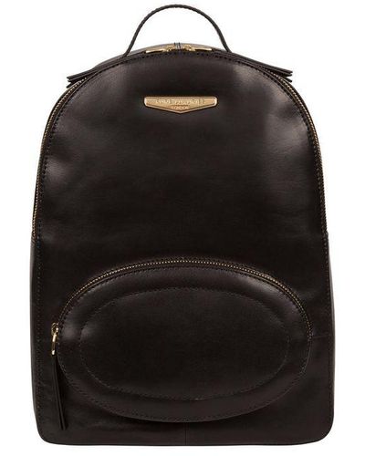 Pure Luxuries 'Christina' Vegetable-Tanned Leather Backpack - Black