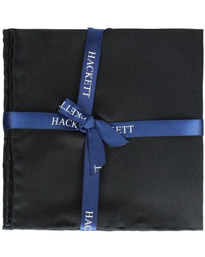 Hackett Plain Satin Hank Handkerchiefs - Black