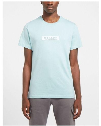 Mallet Men's Jasper Box T-shirt In Sky - Wit