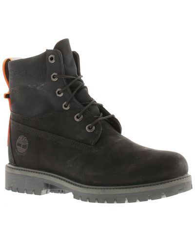 Timberland Smart Boots 6 Inch Treadlight Leather Lace Up Leather (Archived) - Black