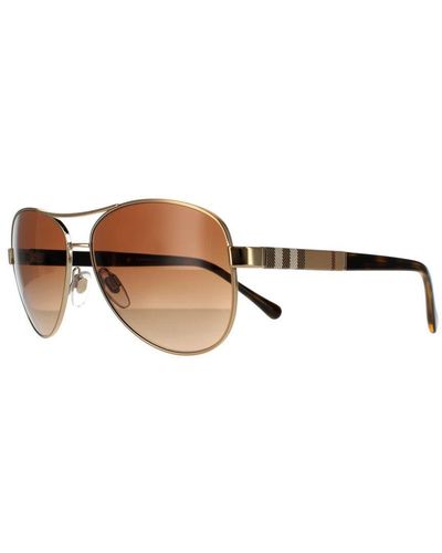 Burberry Aviator Gradient Sunglasses Metal - Brown