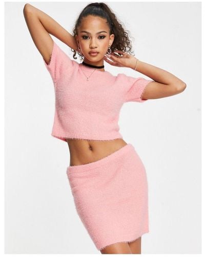 Miss Selfridge Lash Mini Skirt Co-Ord - Pink