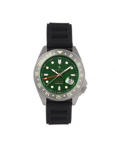Nautis Global Dive Rubber-Strap Watch W/Date - Green