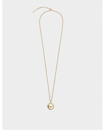 Olivia Burton Accessories Plated Lucky Bee Pendant Necklace - White