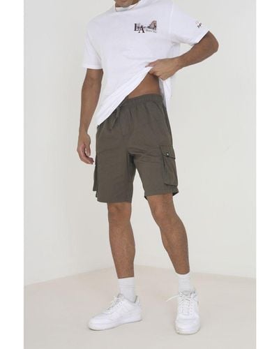 Good For Nothing Cotton Canvas Cargo Shorts - Green