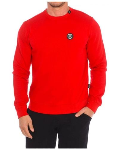 Philipp Plein Fipsg602 Long-Sleeved Crew-Neck Sweatshirt - Red