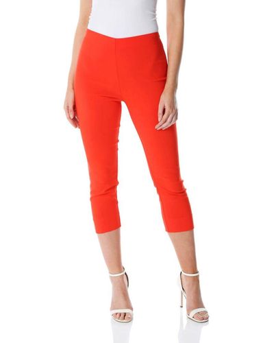 Roman Cropped Stretch Trouser - Red