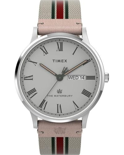 Timex Waterbury Watch Tw2V73700 Fabric - Grey