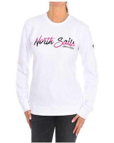 North Sails Long-sleeved Crew-neck Sweatshirt 9024250 Women - White
