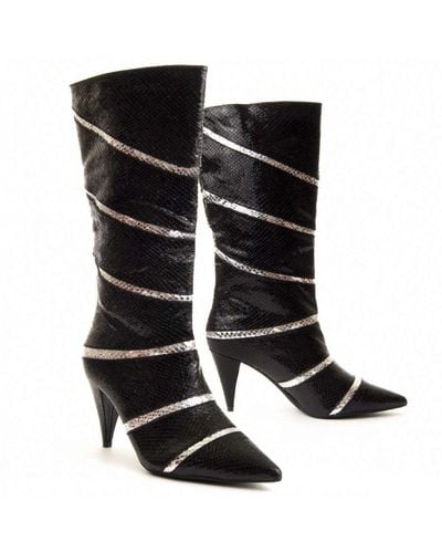 Montevita Heel Ankle Boot Otentabootsilv In Black - Zwart