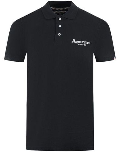 Aquascutum London Classic Polo Shirt - Black
